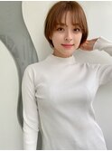 【なかじま ひびき】シースルーバング×ナチュラルショートボブ