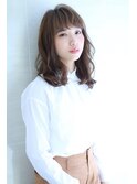 オリーブカラーハイライトカラー小顔セミウェットウェーブ