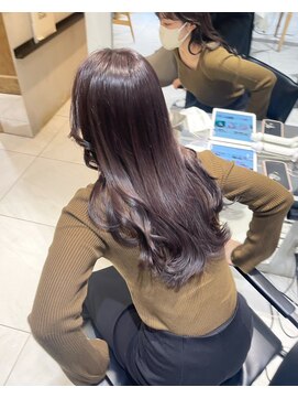 ヘアサロン ガリカ 表参道(hair salon Gallica) 大人似合わせラベンダーココアブリーチなしダブルカラー