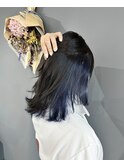 インナーカラー ブルー