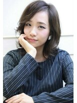 アン たまプラーザ(un) 外ハネミディアム【たまプラーザ髪質改善オージュアサロン】