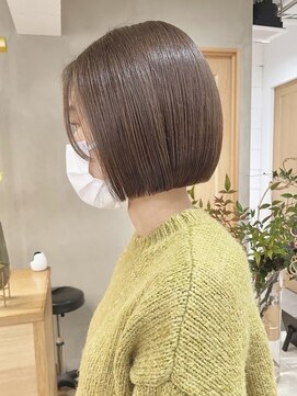 ローレン(LOREN) ミルクティーベージュぷつっとボブケアブリーチ 梅田