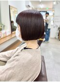 くびレイヤーグレーベージュニュアンスカラー白髪染め白髪ぼかし