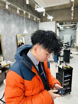 フォンド 津田沼(fond.) ウルフ/アッシュブラック/カルマパーマ/ベリーショート/津田沼