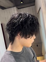 ツイストスパイラルパーマ波巻きパーマシャドウパーマメンズヘア