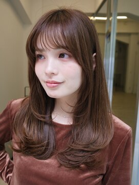 ビュートリアム265(BEAUTRIUM 265) ◆ロングレイヤーカットマロンブラウンモテ髪ワンカールレイヤー