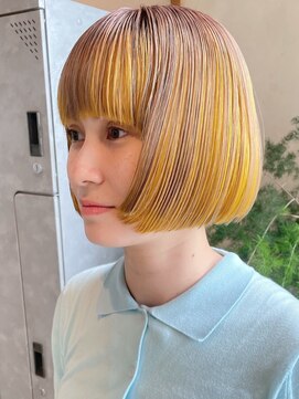 ドゥーア 代官山(Door) #切りっぱなしボブ#デザインカラー#シルキーベージュ