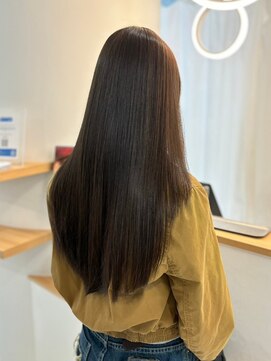 エトワ(ETOWA) 髪質改善カラー/ダークブラウン/ストレートロング/艶髪