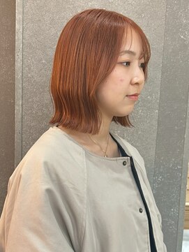 ロンド 表参道店(Lond) くびれヘア/アプリコットオレンジ/髪質改善/縮毛矯正/前髪/