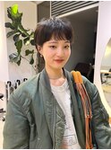 くびれヘア/顔周り/韓国/ボブ/レイヤーカット/前髪/カラー/新宿
