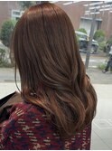 ◎小顔前髪顔まわりハニーベージュロングミディアム