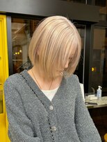 ミリ(mm)&nbsp;10代20代30代ハイトーンミルクティーブリーチカラー髪質改善仙台