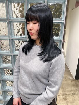 ノル 栄矢場町(nol) ブルーブラック×レイヤーカット