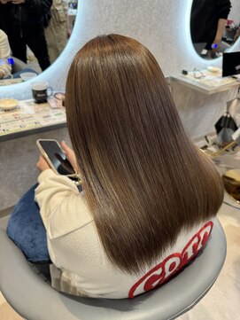 モアナ バイ ラナ 甚目寺店(MoanA BY LANA) 大人かわいい/ボブ/美髪/艶髪/ミルクティーベージュ/縮毛矯正