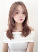 ◎レイヤーカットダークパープルデジタルパーマミルクブラウン
