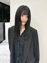 Valone Tokyo レイヤーカット/韓国ヘア/髪質改善【12/1NEW OPEN（予定）】&nbsp;ba13137_暗髪アッシュ顔周りロングレイヤー髪質改善韓国レイヤー