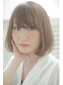 小顔前下がりナチュラルボブ