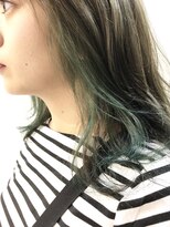 レーヴ(Reve)&nbsp;グリーン×インナーカラー×マットアッシュ【レーヴ】