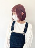 ボブ×ピンク　フェイスラインレイヤー