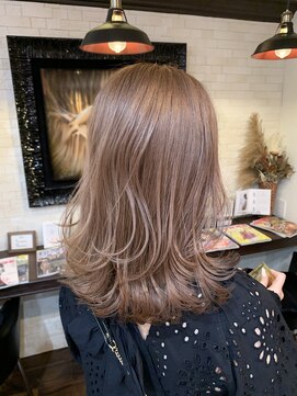 ボアップ 新居浜店(boappu) #ミルクティー #ベージュ #カラー #ハイトーン