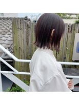 ミント(mint) 外ハネボブ/切りっぱなしボブ/大人ボブ/パープルグレージュ