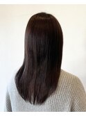 大人可愛い/黒髪ロングストレート/髪質改善