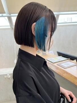 ロンドワン 三宮元町(Lond one) ボブ×インナーカラー/イヤリングカラー☆ブリーチ/ハイトーン