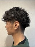 波巻きパーマ