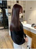 ピンクブラウン/艶カラー/透明感カラー/ストレートヘア/＊149