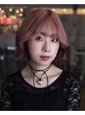 20代 / 前髪ありボブ /ハイトーンボブ