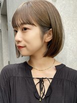 ガーデンヨコハマ(GARDEN YOKOHAMA) 切りっぱなしタッセルボブオリーブベージュワンカール内巻き