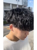波巻きパーマ