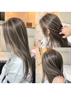 ブレンド 渋谷(BLend) 20代30代40代白髪ぼかしハイライト小顔ショートボブミニウルフ