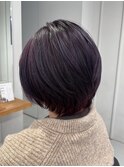 大人ダークカシスバイオレットショートヘア【RISA】