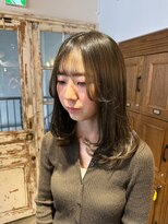 ナルヘアー 越谷(Nalu hair) ミディアムレイヤー/フェイスレイヤー/オリーブブラウン