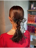 【タイトポニーテール】結婚式/二次会//銀座/ヘアセット/成人式