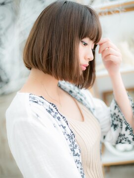 モッズヘア 越谷(mod's hair) ぱっつん前髪前下がり切りっぱなしボブディh4越谷20代30代40代