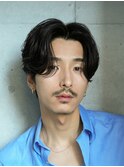 心斎橋センターパートニュアンスパーマフェザーショート緩め色気