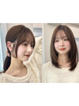 ミリ単位まで計算されたカット技術で、顔周りの印象を変える。あなたの魅力を最大限に引き出します☆