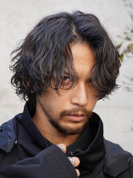 フィフス 原宿(fifth) 原宿ツイストスパイラルパーマメンズカットセンターパート30代