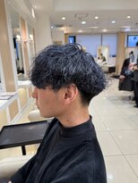 アッシュ 中目黒店(Ash)&nbsp;ブリーチありアッシュグレー×波巻きスパイラルパーマ