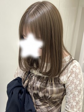アイトーキョーエス 渋谷(AI TOKYO S) ブリーチなしダブルカラーブラウングレージュ透明感レイヤー前髪