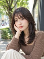 バーシャミ 博多(Baciami)&nbsp;30代/小顔くびれミディ×顔まわりレイヤー×シースルーバング