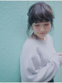 斜めバングふわくしゅカールショート