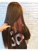 ショコラベージュ×インナーカラー