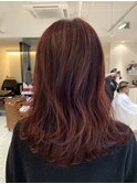 【個性派かわいい】 チェリーレッド/レイヤーロング/艶カラー