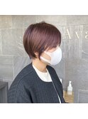 お客様スナップ クールめ大人ショート/カシスピンク