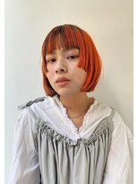 アルカナ 明治神宮前原宿(ARCANA)&nbsp;オレンジカラー　オレンジベージュ　ウルフカット　ボブ