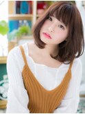 斜めバングくせ毛風◎重めスタイルボブディa志木20代30代40代