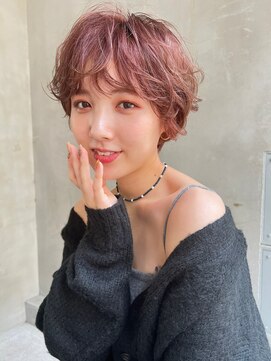 シエナ 渋谷(Siena) Siena渋谷　ピンクブラウン×エアリーショート　20代30代